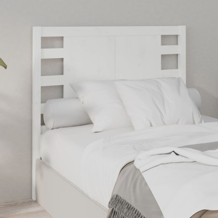 Kopfteil aus massivem weißem Kiefernholz, 106 x 4 x 100 cm von , Kopf- und Fußteile - Ref: Foro24-818756, Preis: 56,04 €, Rab...