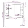 Kopfteil aus massivem weißem Kiefernholz, 106 x 4 x 100 cm von , Kopf- und Fußteile - Ref: Foro24-818756, Preis: 53,71 €, Rab...