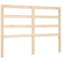 Double bed frame with solid wood headboard by , Beds and slatted bases - Ref: Foro24-3191881, Price: 135,06 €, Discount: %