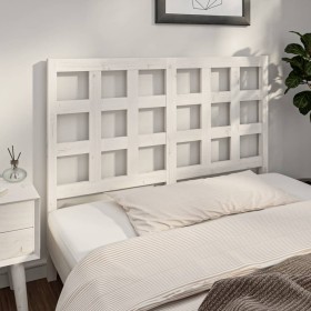 Bettkopfteil aus massivem weißem Kiefernholz, 140,5 x 4 x 100 cm von , Kopf- und Fußteile - Ref: Foro24-817886, Preis: 54,86 ...