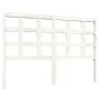 Solid white pine wood bed headboard 140.5x4x100 cm by , Headboards and footboards - Ref: Foro24-817886, Price: 53,95 €, Disco...