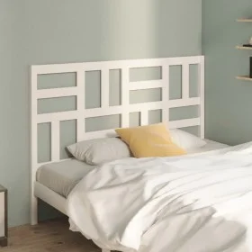 Bettkopfteil aus massivem weißem Kiefernholz, 156 x 4 x 104 cm von , Kopf- und Fußteile - Ref: Foro24-818196, Preis: 57,35 €,...