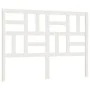 Solid white pine wood bed headboard 156x4x104 cm by , Headboards and footboards - Ref: Foro24-818196, Price: 57,34 €, Discoun...