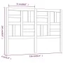 Solid white pine wood bed headboard 156x4x104 cm by , Headboards and footboards - Ref: Foro24-818196, Price: 57,34 €, Discoun...