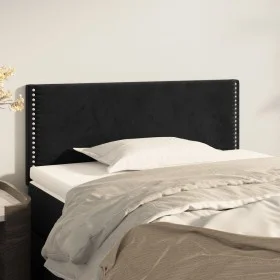 Kopfteil aus schwarzem Samt, 100 x 5 x 78/88 cm von , Kopf- und Fußteile - Ref: Foro24-345920, Preis: 30,70 €, Rabatt: %
