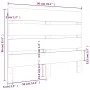 Kopfteil aus massivem Weißkiefernholz, 90 x 3 x 80 cm von , Kopf- und Fußteile - Ref: Foro24-821328, Preis: 51,70 €, Rabatt: %