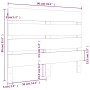 Kopfteil aus massivem Weißkiefernholz, 90 x 3 x 80 cm von , Kopf- und Fußteile - Ref: Foro24-821328, Preis: 52,66 €, Rabatt: %