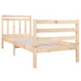 Small solid wood single bed frame 75x190 cm by , Beds and slatted bases - Ref: Foro24-3100614, Price: 89,15 €, Discount: %