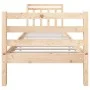 Estructura de cama individual pequeña madera maciza 75x190 cm de , Camas y somieres - Ref: Foro24-3100614, Precio: 88,00 €, D...