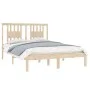 Estructura de cama de matrimonio madera maciza 135x190 cm de , Camas y somieres - Ref: Foro24-3104038, Precio: 129,81 €, Desc...