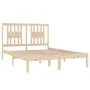 Estructura de cama de matrimonio madera maciza 135x190 cm de , Camas y somieres - Ref: Foro24-3104038, Precio: 129,81 €, Desc...