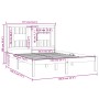 Estructura de cama de matrimonio madera maciza 135x190 cm de , Camas y somieres - Ref: Foro24-3104038, Precio: 135,75 €, Desc...