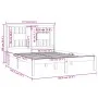 Estructura de cama de matrimonio madera maciza 135x190 cm de , Camas y somieres - Ref: Foro24-3104038, Precio: 129,81 €, Desc...