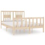 Solid wood double bed frame 135x190 cm by , Beds and slatted bases - Ref: Foro24-3104103, Price: 138,86 €, Discount: %