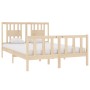Solid wood double bed frame 135x190 cm by , Beds and slatted bases - Ref: Foro24-3104103, Price: 138,86 €, Discount: %