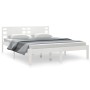 Estructura de cama madera maciza blanca King Size 150x200 cm de , Camas y somieres - Ref: Foro24-3104224, Precio: 148,23 €, D...