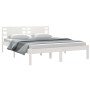 Estructura de cama madera maciza blanca King Size 150x200 cm de , Camas y somieres - Ref: Foro24-3104224, Precio: 148,23 €, D...