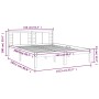 Estructura de cama madera maciza blanca King Size 150x200 cm de , Camas y somieres - Ref: Foro24-3104224, Precio: 148,23 €, D...