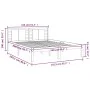 Weißes Massivholzbettgestell King Size 150x200 cm von , Betten und Lattenroste - Ref: Foro24-3104224, Preis: 146,42 €, Rabatt: %
