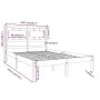 Weißer Massivholzbettrahmen 135x190 cm von , Betten und Lattenroste - Ref: Foro24-3105641, Preis: 150,60 €, Rabatt: %