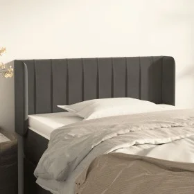 Dark gray velvet headboard 83x16x78/88 cm by , Headboards and footboards - Ref: Foro24-3119037, Price: 39,98 €, Discount: %