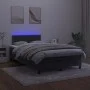 Box spring bed with mattress and LED black velvet 120x200 cm by , Beds and slatted bases - Ref: Foro24-3134335, Price: 362,36...
