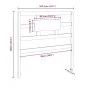 Solid white pine wood bed headboard 105.5x4x100 cm by , Headboards and footboards - Ref: Foro24-818026, Price: 48,29 €, Disco...