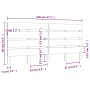 Kopfteil aus massivem Kiefernholz, 120 x 3 x 80 cm von , Kopf- und Fußteile - Ref: Foro24-821337, Preis: 45,40 €, Rabatt: %