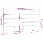 Bettkopfteil aus massivem Kiefernholz, 140 x 3 x 80 cm von , Kopf- und Fußteile - Ref: Foro24-821342, Preis: 58,58 €, Rabatt: %