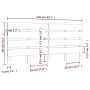 Bettkopfteil aus massivem Kiefernholz, 140 x 3 x 80 cm von , Kopf- und Fußteile - Ref: Foro24-821342, Preis: 57,50 €, Rabatt: %
