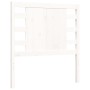 Single bed frame with white solid wood headboard by , Beds and slatted bases - Ref: Foro24-3192777, Price: 111,73 €, Discount: %