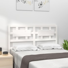 Cabecero de cama madera maciza de pino blanco 140,5x4x100 cm de , Cabeceros y pies de cama - Ref: Foro24-818036, Precio: 66,7...