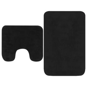 Set mit 2 Badematten aus anthrazitfarbenem Stoff von vidaXL, Teppiche und Badematten - Ref: Foro24-133229, Preis: 28,64 €, Ra...