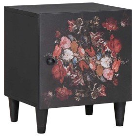 Cabinet de noche con puerta Negro 40 x 33 x 46 cm en Mesitas de noche | Comprar online en Foro24