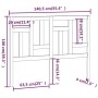 Bettkopfteil aus massivem Kiefernholz, 140,5 x 4 x 100 cm von , Kopf- und Fußteile - Ref: Foro24-818965, Preis: 51,61 €, Raba...