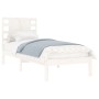 Estructura de cama madera maciza individual blanco 75x190 cm de , Camas y somieres - Ref: Foro24-3104179, Precio: 94,07 €, De...
