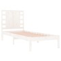 Weißer Einzelbettrahmen aus Massivholz, 75 x 190 cm von , Betten und Lattenroste - Ref: Foro24-3104179, Preis: 99,60 €, Rabat...