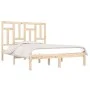 Solid wood double bed frame 135x190 cm by , Beds and slatted bases - Ref: Foro24-3104518, Price: 136,96 €, Discount: %