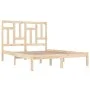 Solid wood double bed frame 135x190 cm by , Beds and slatted bases - Ref: Foro24-3104518, Price: 136,96 €, Discount: %