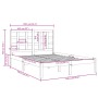 Weißer Massivholzbettrahmen 135x190 cm von , Betten und Lattenroste - Ref: Foro24-3105446, Preis: 139,34 €, Rabatt: %