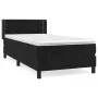Box spring bed with black velvet mattress 100x200 cm by , Beds and slatted bases - Ref: Foro24-3130885, Price: 300,67 €, Disc...