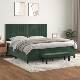 Boxspringbett mit dunkelgrüner Samtmatratze 200x200 cm von , Betten und Lattenroste - Ref: Foro24-3137986, Preis: 804,32 €, R...