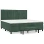 Box spring bed with dark green velvet mattress 200x200 cm by , Beds and slatted bases - Ref: Foro24-3137986, Price: 805,01 €,...