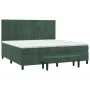 Box spring bed with dark green velvet mattress 200x200 cm by , Beds and slatted bases - Ref: Foro24-3137986, Price: 805,01 €,...