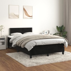 Boxspringbett mit schwarzer Samtmatratze 120x200 cm von , Betten und Lattenroste - Ref: Foro24-3141235, Preis: 362,89 €, Raba...
