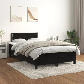 Boxspringbett mit schwarzer Samtmatratze 120x200 cm von , Betten und Lattenroste - Ref: Foro24-3141235, Preis: 356,73 €, Raba...