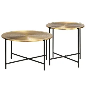 Juego de mesas con cubierta de latón MDF 2 unidades by vidaXL, Side tables - Ref: Foro24-246285, Price: 185,30 €, Discount: %