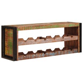 Estante de Vino Marrón 100 x 45 x 33 cm Madera reciclada maciza en Botelleros | Comprar online en Foro24