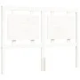 Double bed frame with white solid wood headboard by , Beds and slatted bases - Ref: Foro24-3194027, Price: 167,92 €, Discount: %