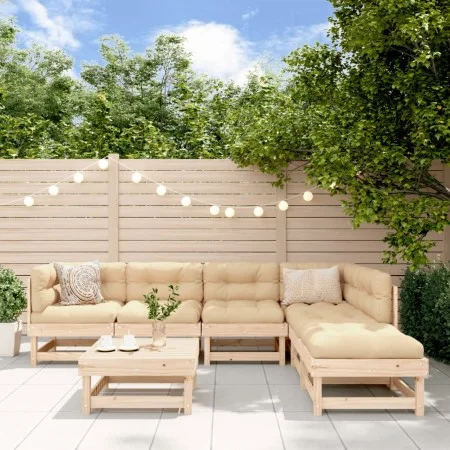 Juego de muebles de jardín 7 piezas madera maciza de pino de , Conjuntos de jardín - Ref: Foro24-3186403, Precio: 305,42 €, D...